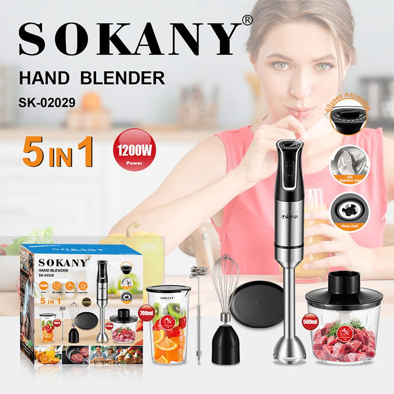 Sokany 1200 W hand blender 5-in-1 hand blender SK-02029
