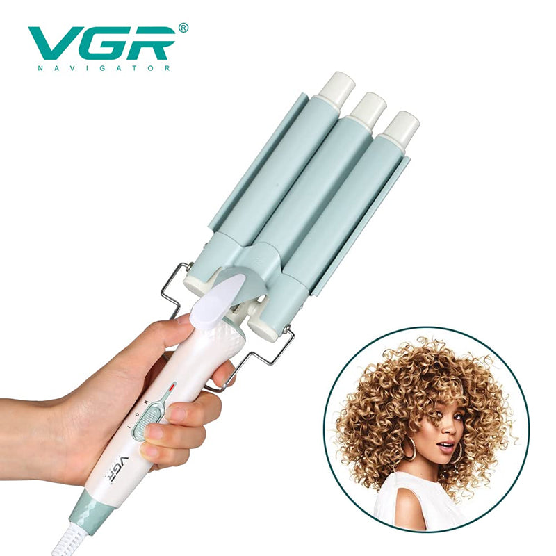 VGR Wavy Hair 3 Barrels Curling Iron V-595