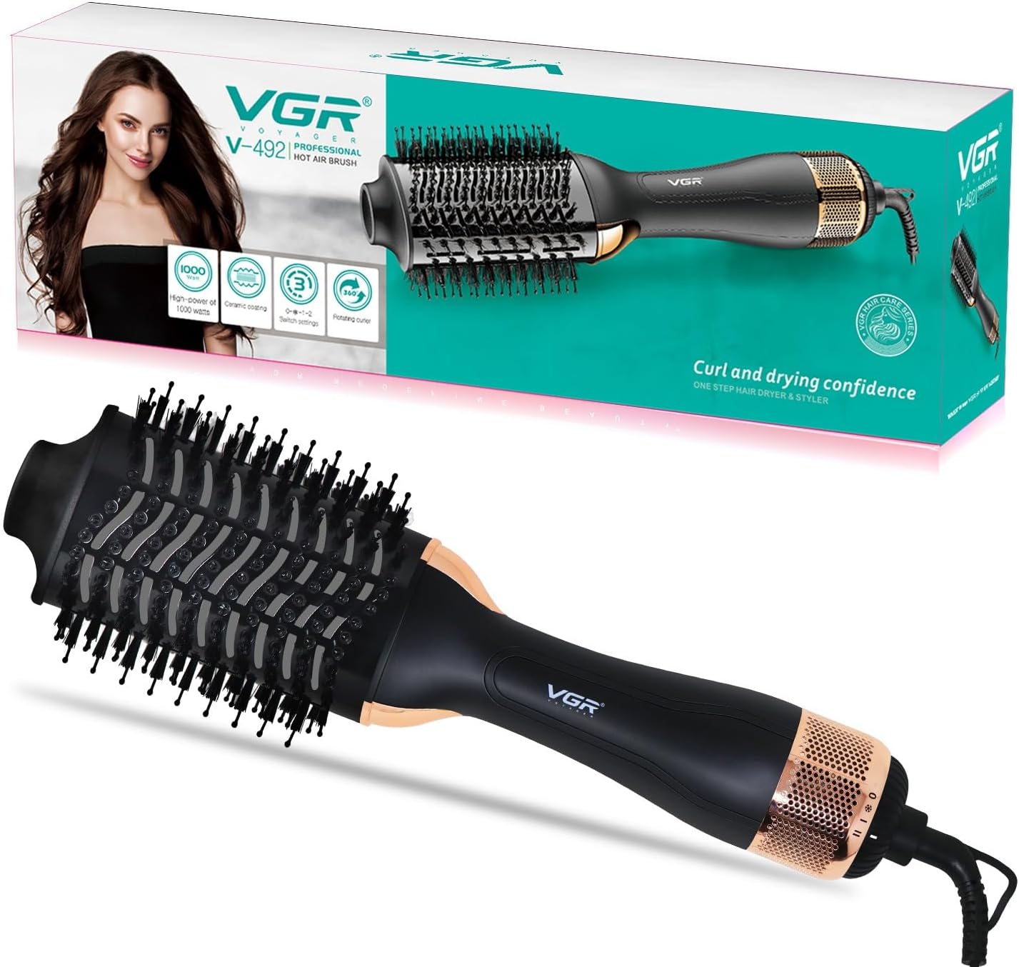 VGR Hot Air Brush Volumizer V-492