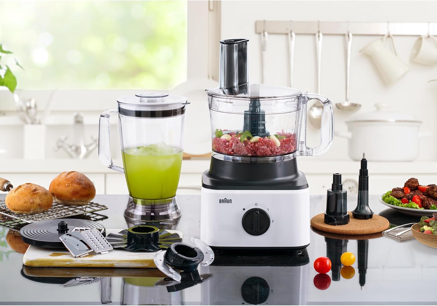 Braun Food Processor 8 in 1 System 750 Watts FP 0132 White