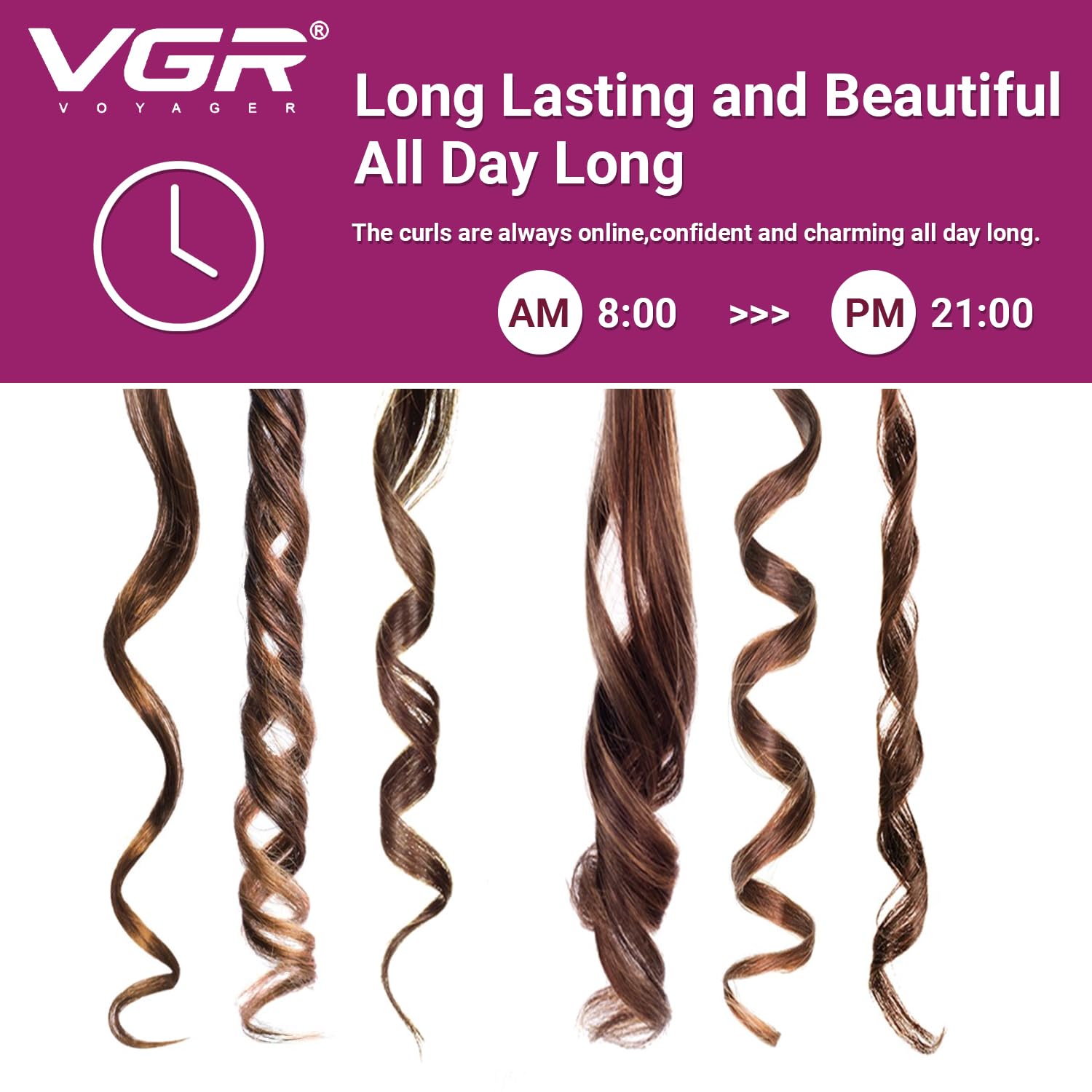 VGR Professional 5 Barrel Electric Hair Curler V-597