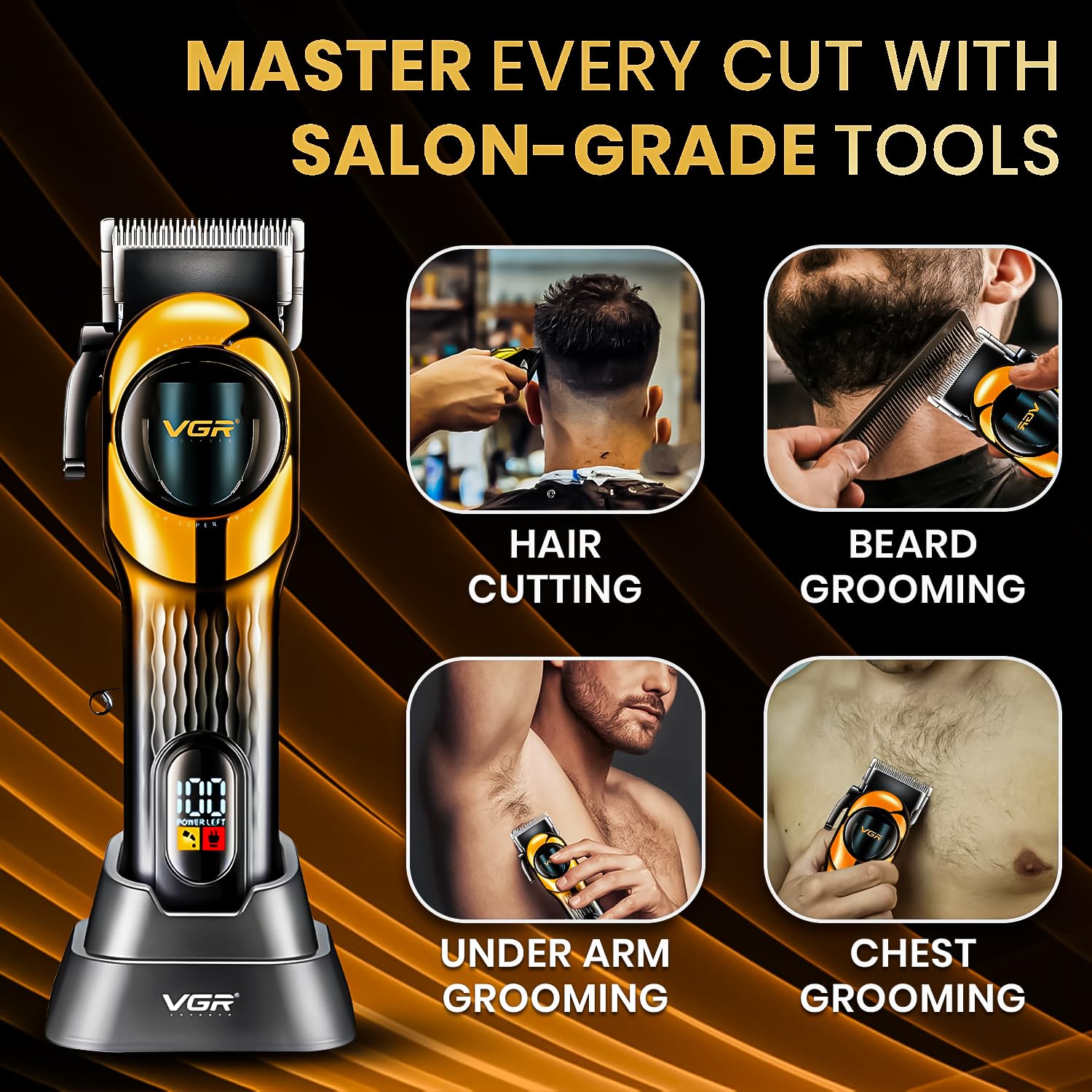 VGR hair cutting machine and beard trimmer V‑166