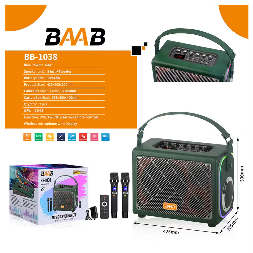BB‑1038 Portable Bluetooth Speaker BAAB-1038