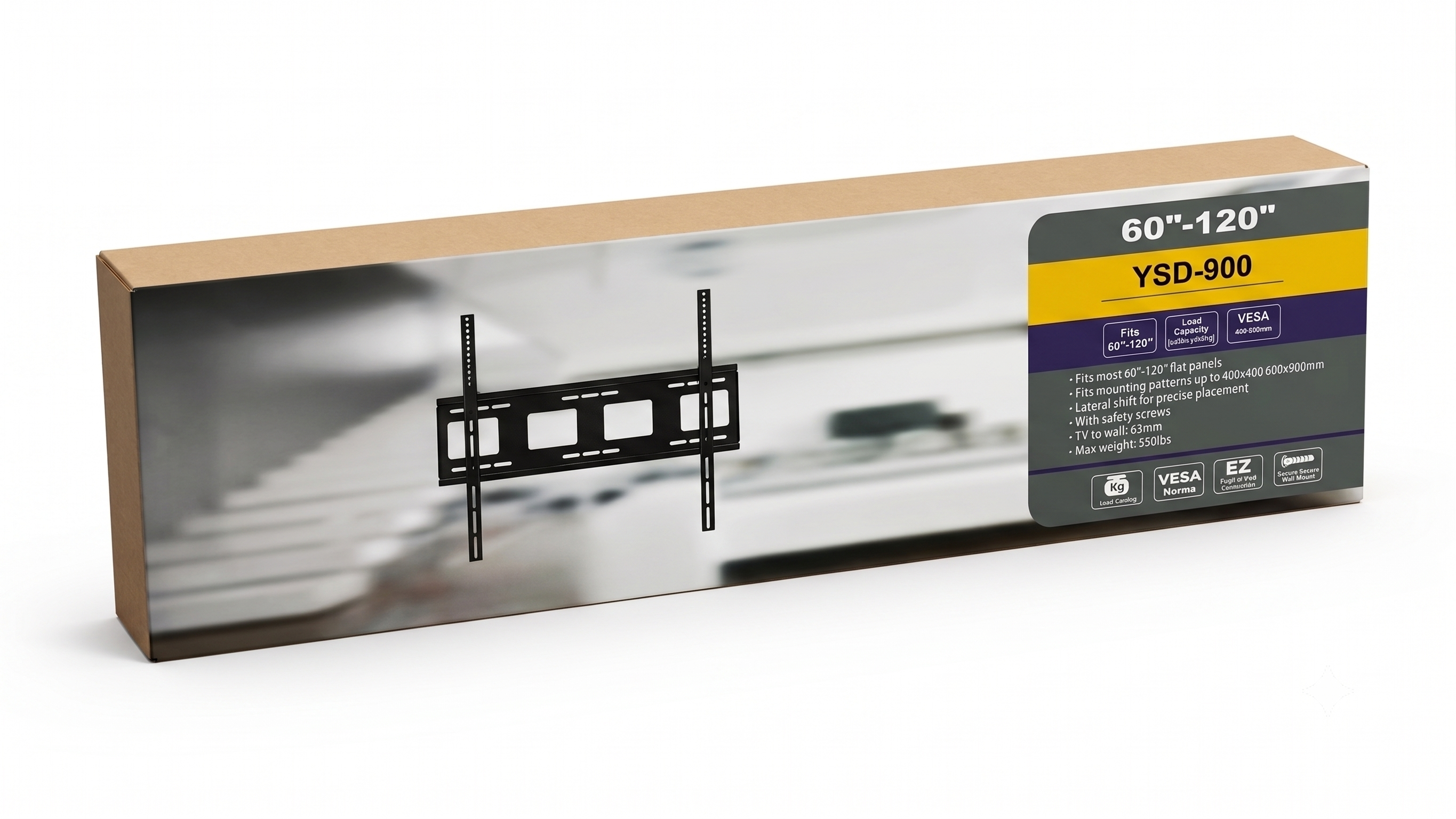 Fixed TV Wall Mount for Extra-Large 60" to 120" Inches Screens