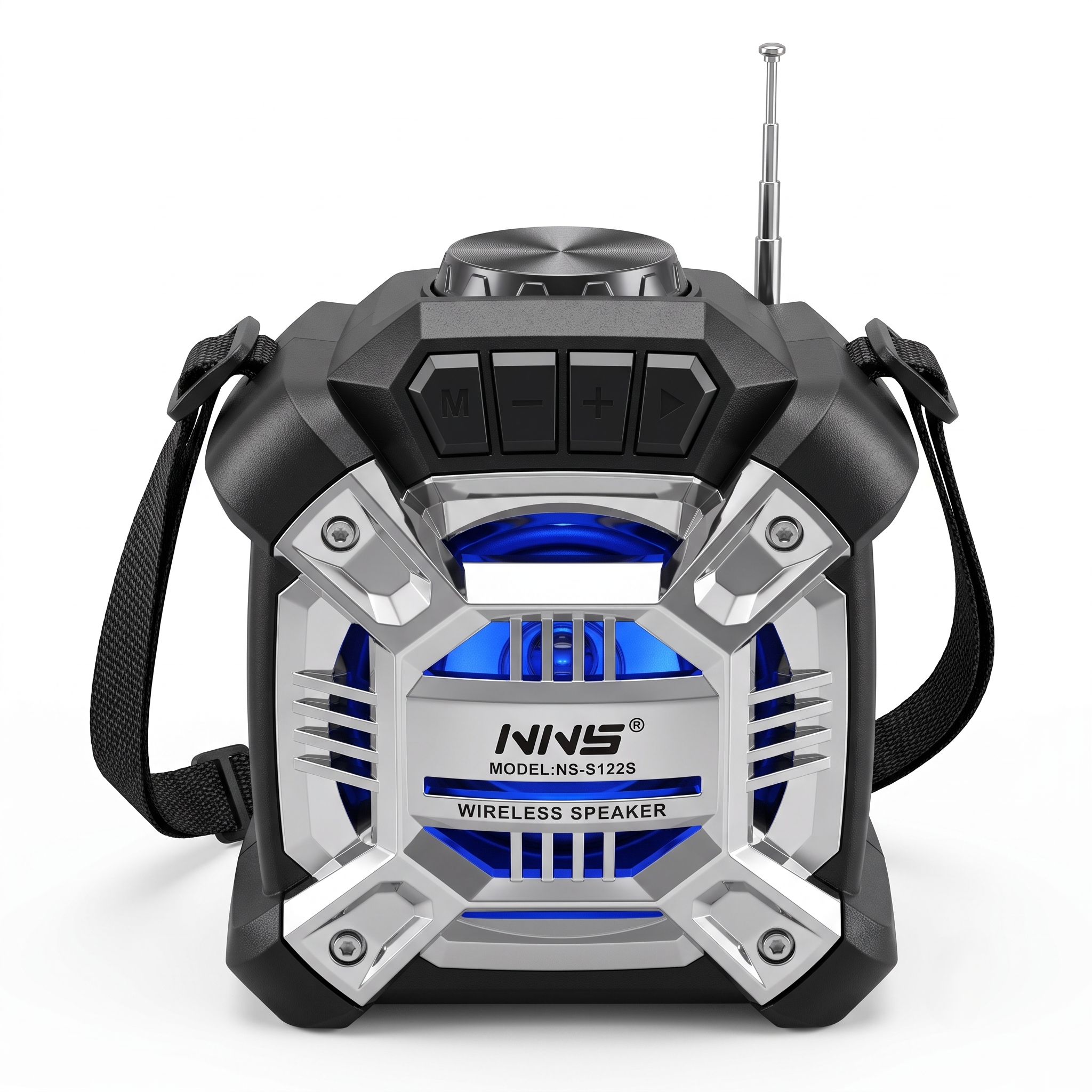 NNS retro‑style portable radio and Bluetooth speaker NS-S122S