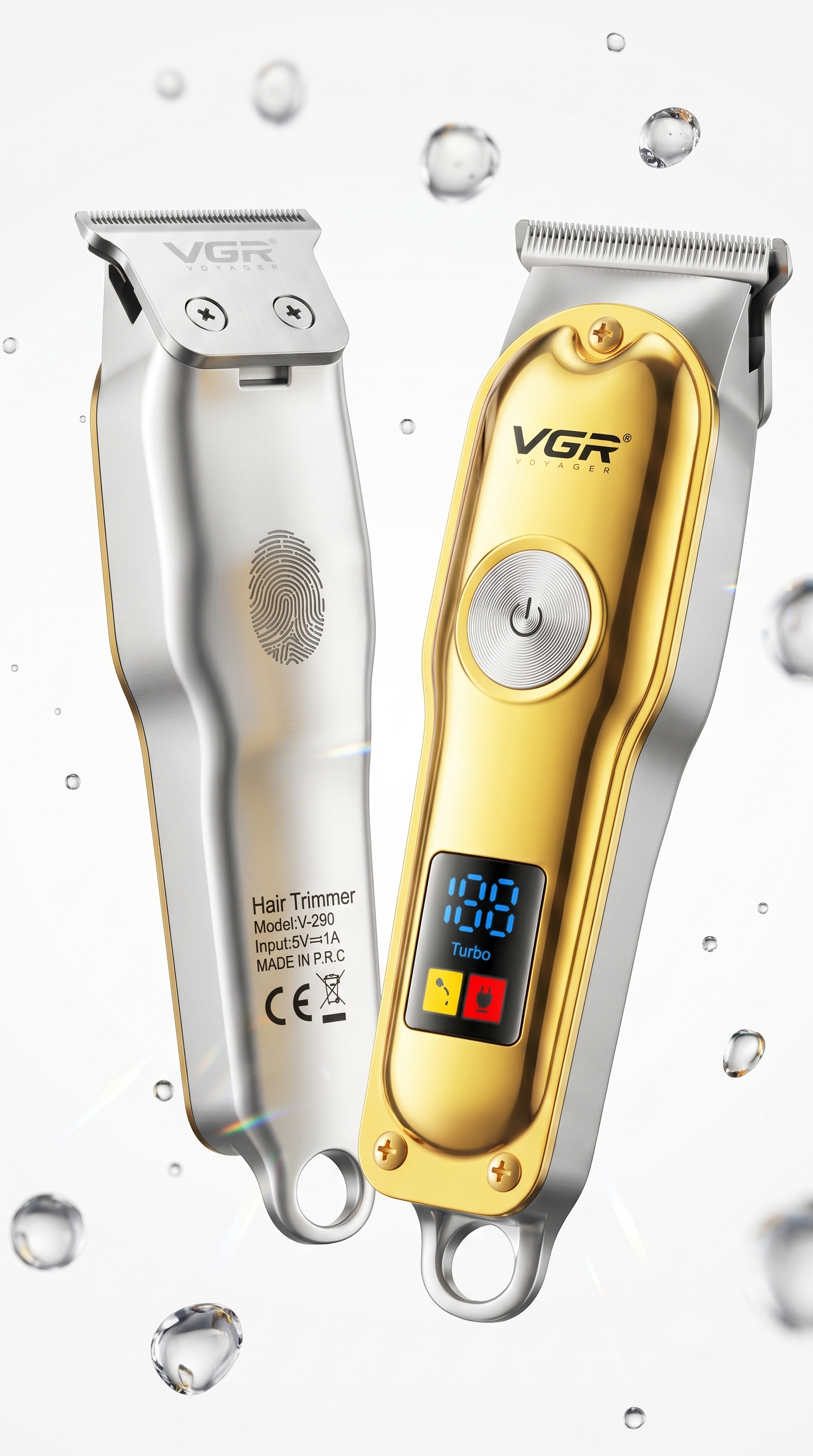 VGR salon‑grade hair clipper and trimmer V-290