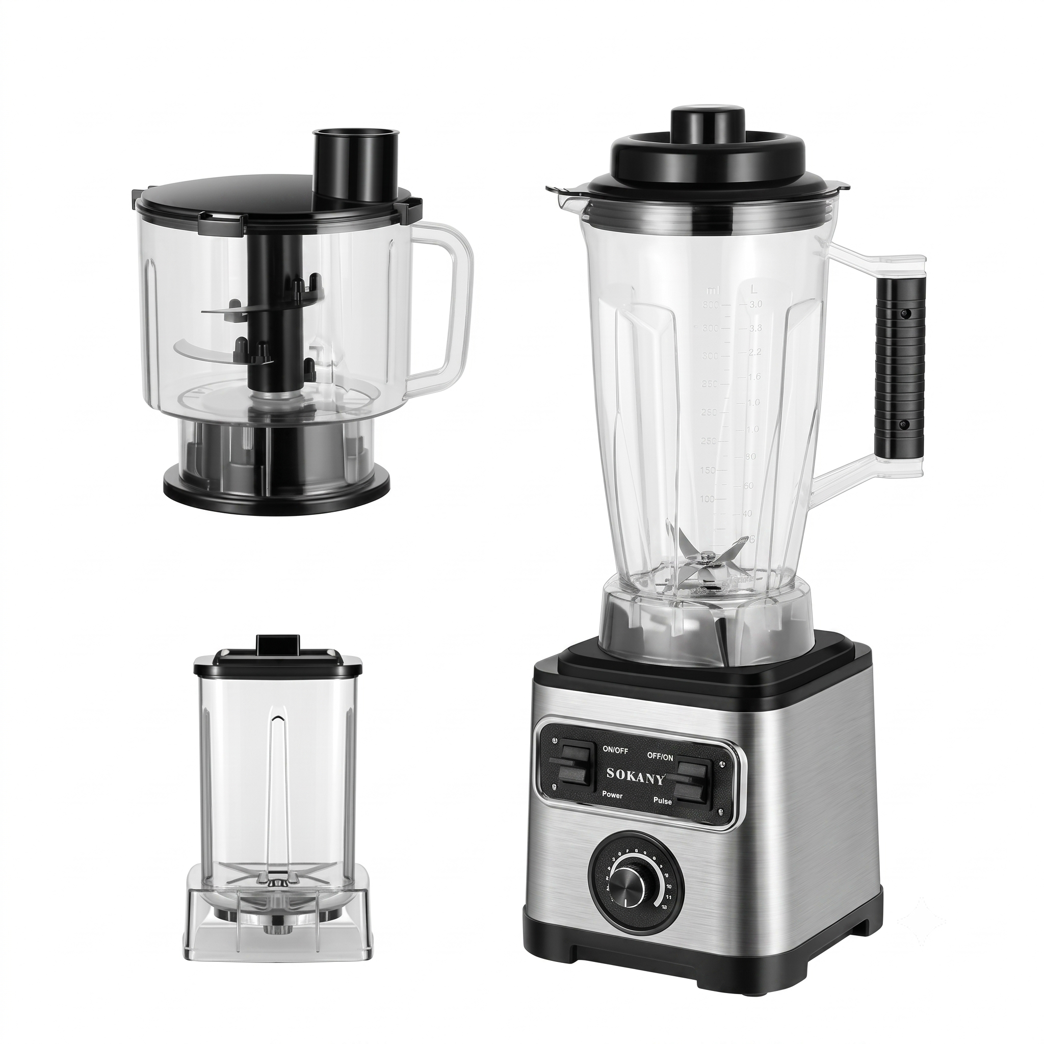 Sokany Multifunctional Food Processor with 6600W Power SK-3333