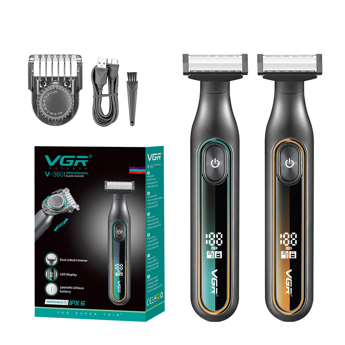 VGR IPX7 Electric One Blade Shaver V‑360