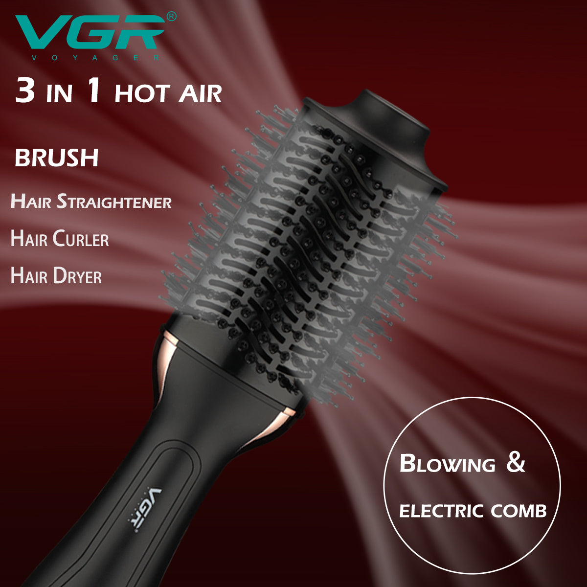 VGR Hot Air Brush Volumizer V-492