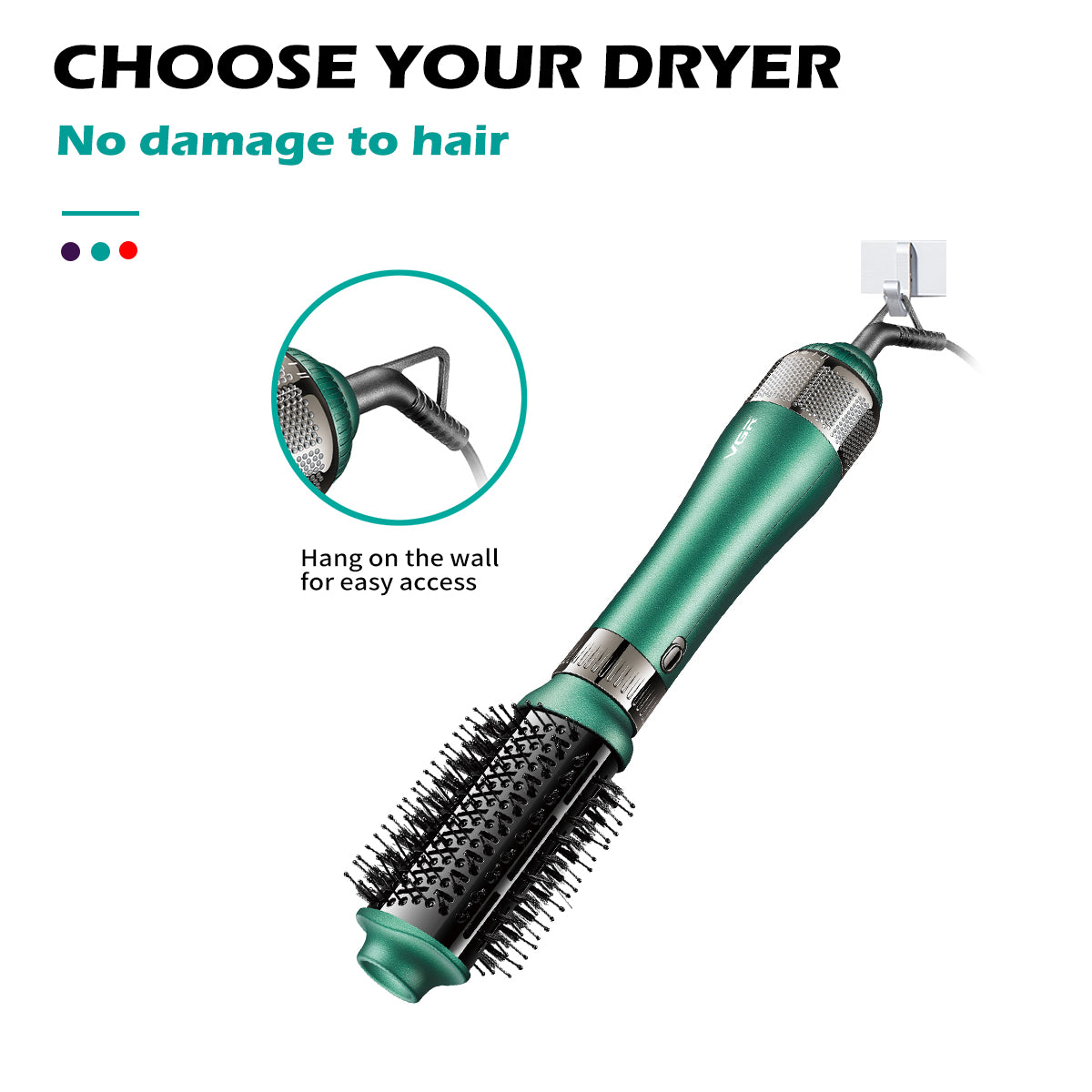 VGR Hair Dryer Brush 4 in 1 Hot Air Brush V-493