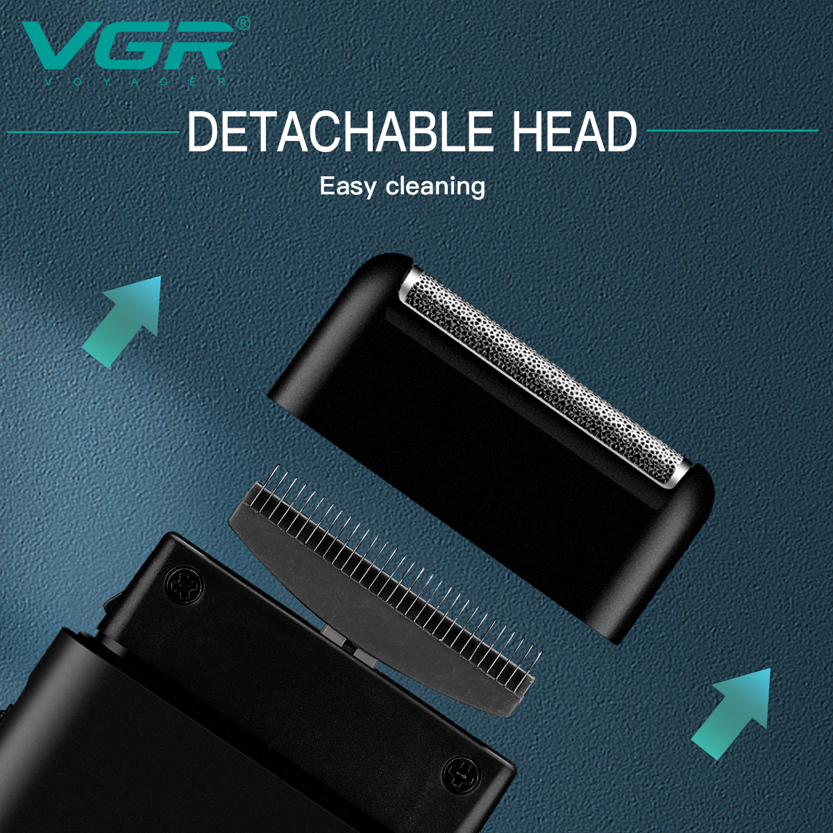 VGR compact, portable single‑blade electric shaver and beard trimmer V-390
