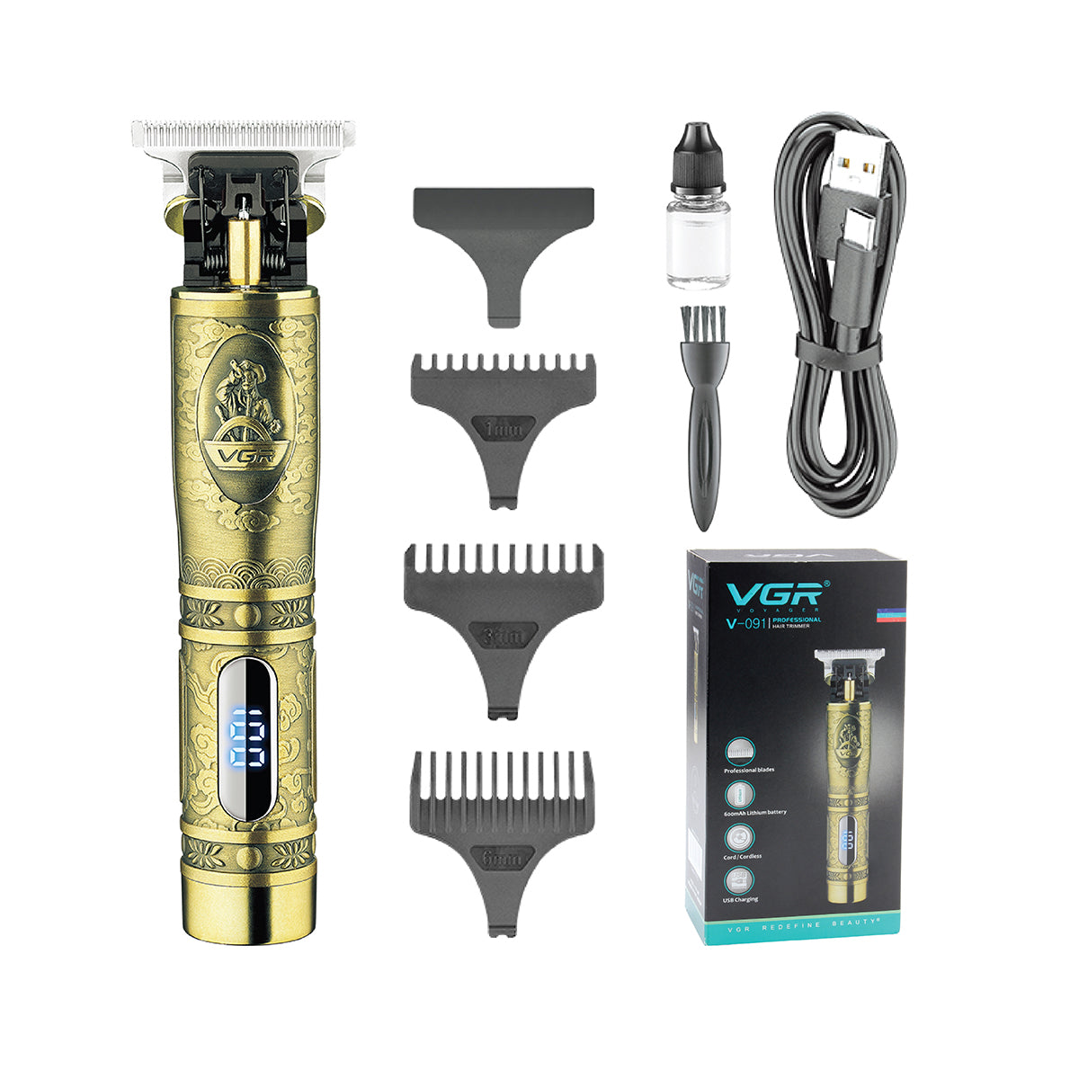 VGR hair clipper and beard trimmer V-091
