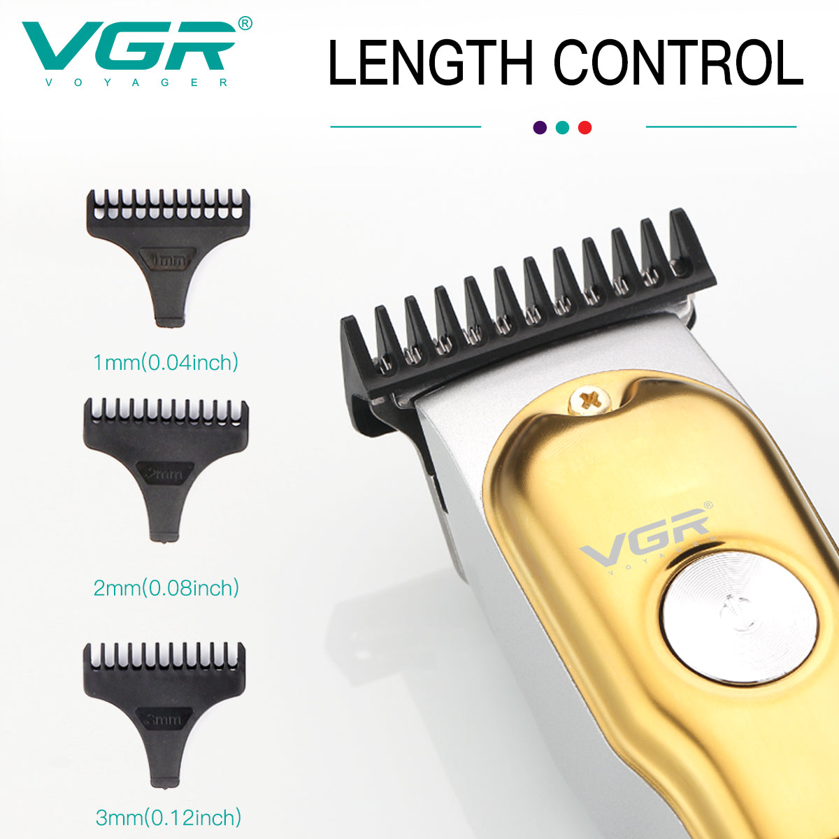VGR salon‑grade hair clipper and trimmer V-290