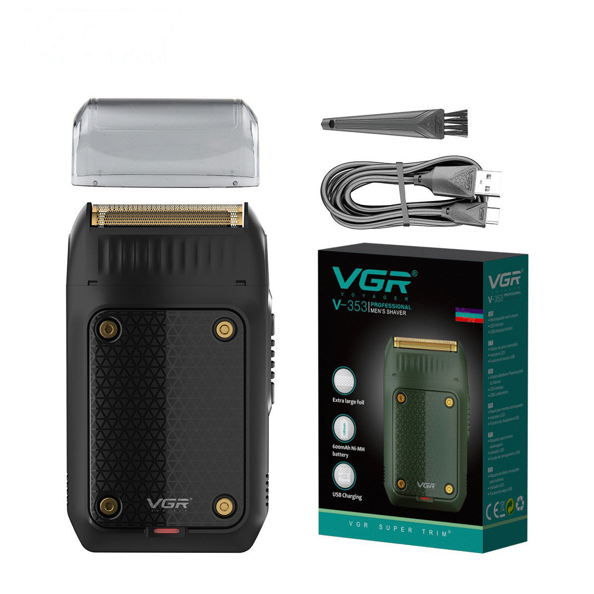 VGR dual foil electric shaver and beard trimmer V-353