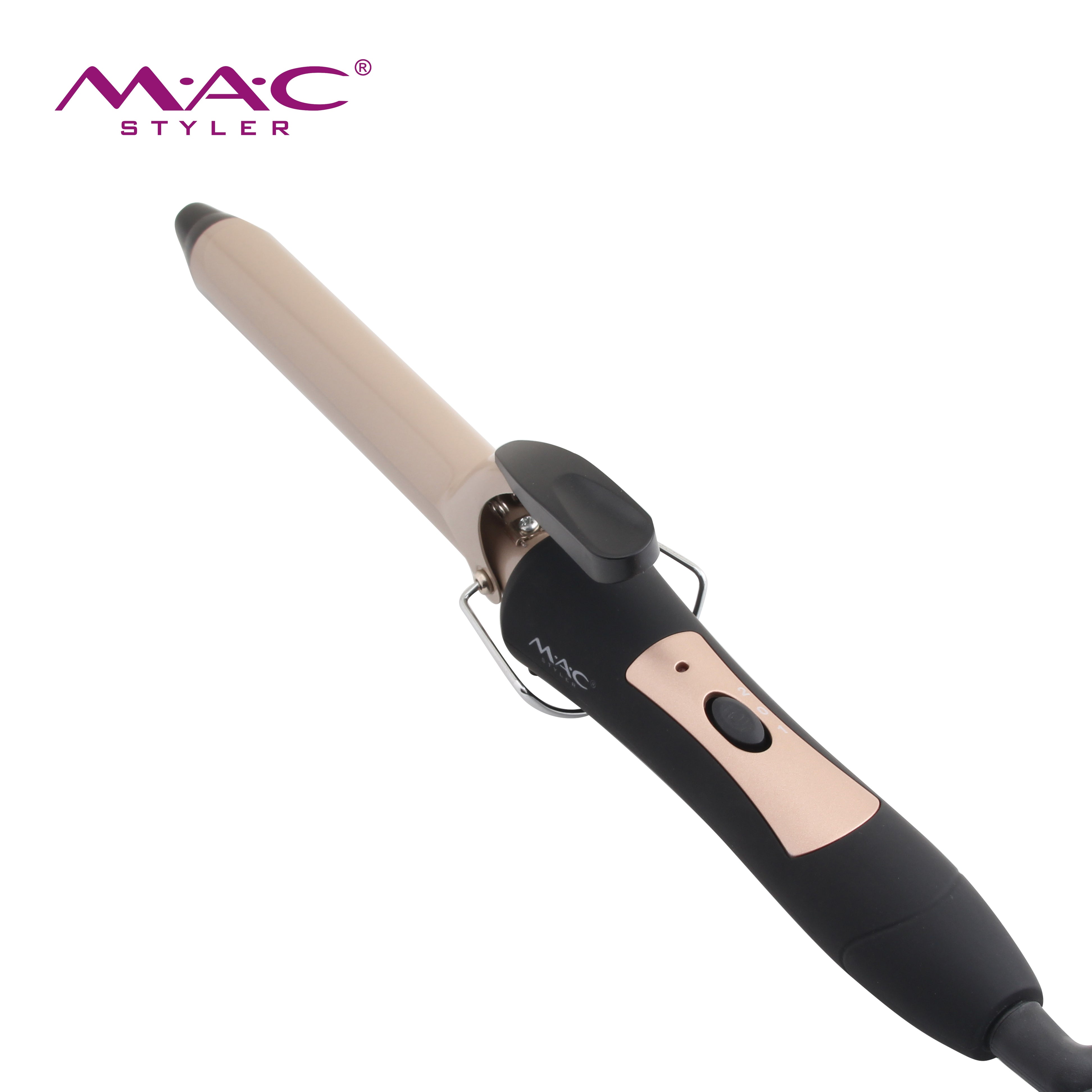 Styler Professional Electric Curling Wand Iron 25mm 2-Temperature Settings LCD Display