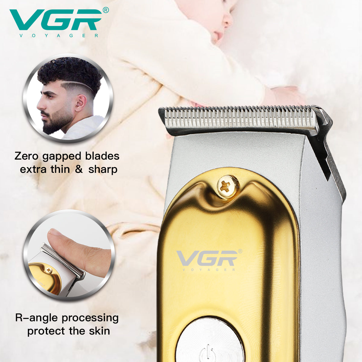 VGR salon‑grade hair clipper and trimmer V-290