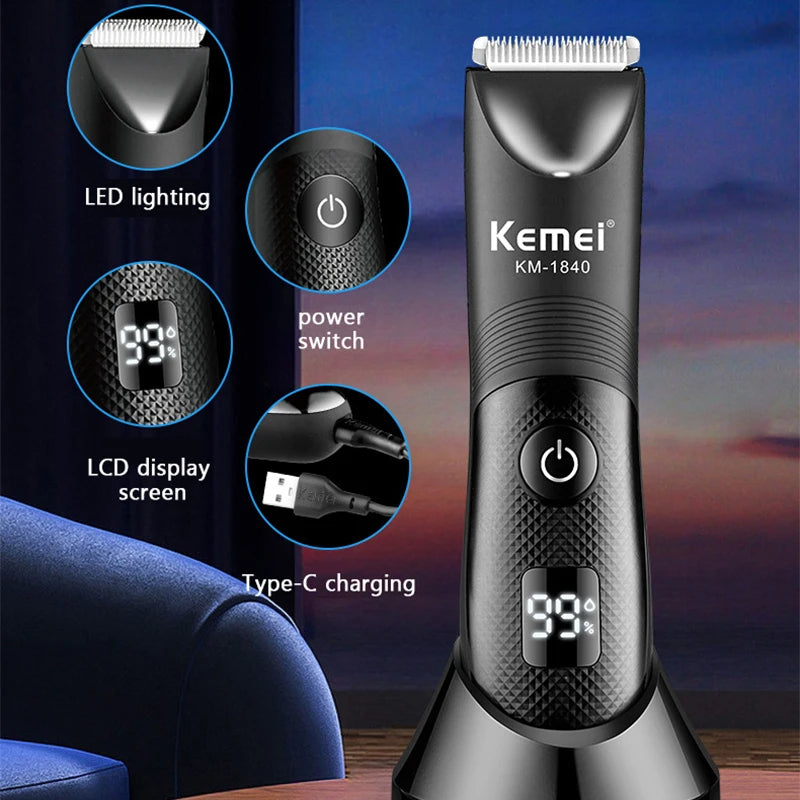 Kemei LCD Hair Clipper Cutting Machine KM-1840