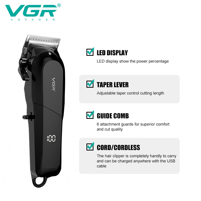 VGR cordless hair cutting machine and beard trimmer V-118