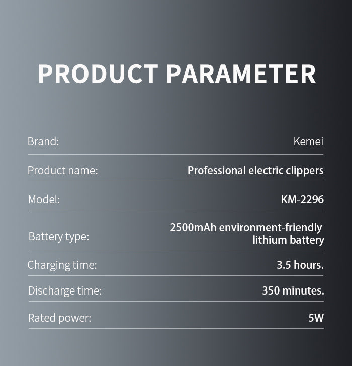 Kemei Cordless Body & Groin Hair Trimmer KM-2296