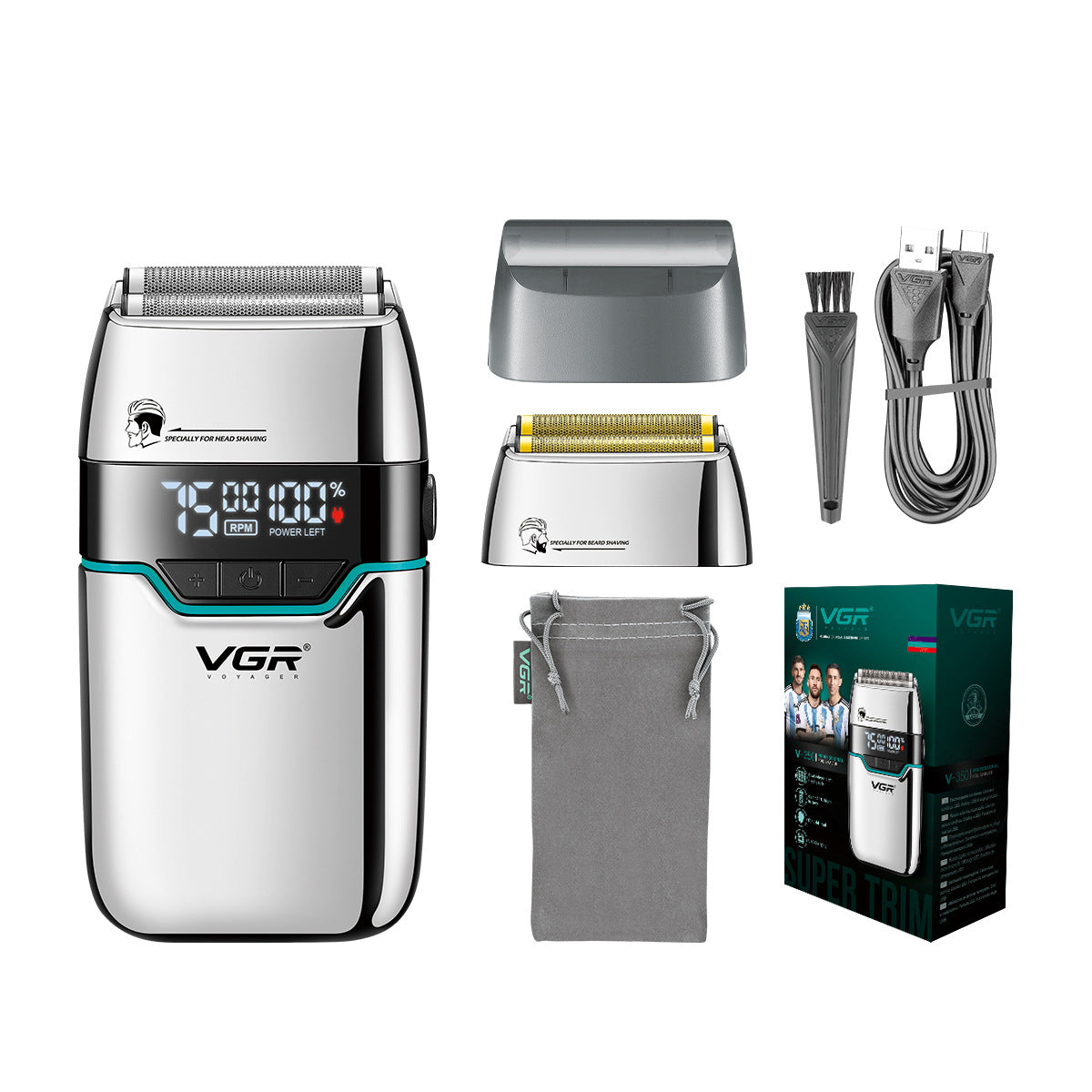 VGR foil shaver and beard trimmer V-350