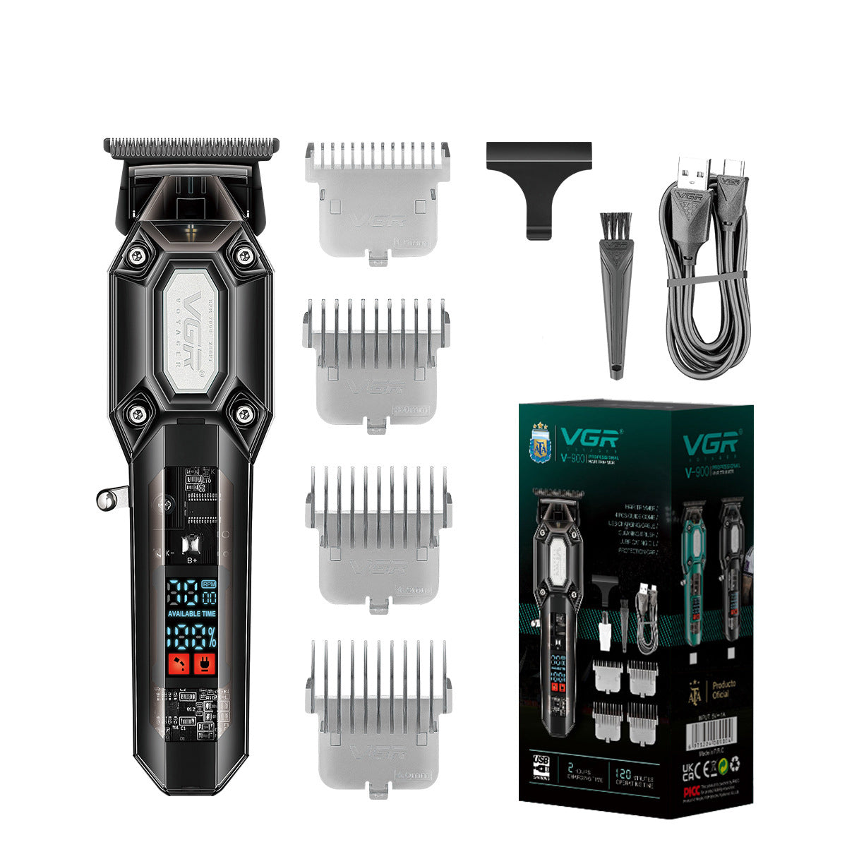 VGR hair clippers and beard trimmers V-600B&V-900B