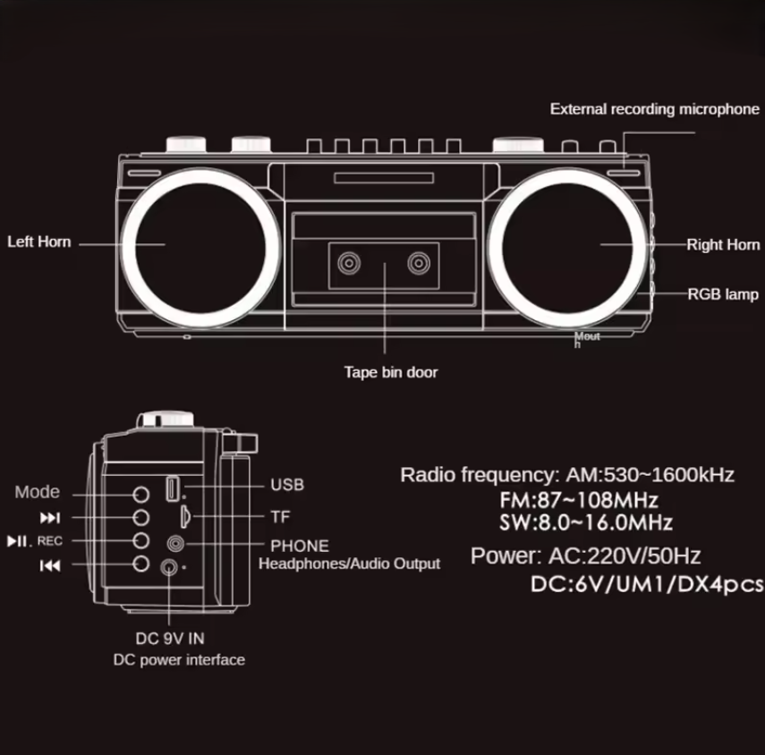 Pixing portable Bluetooth speaker PX‑666BT