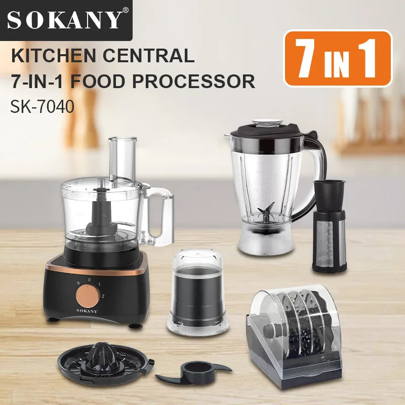 Sokany Multifunctional Chopper Blender with 1000W Motor and 1.5L Capacity SK-7040