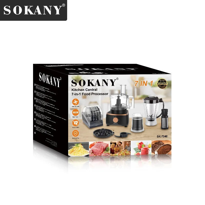 Sokany Multifunctional Chopper Blender with 1000W Motor and 1.5L Capacity SK-7040