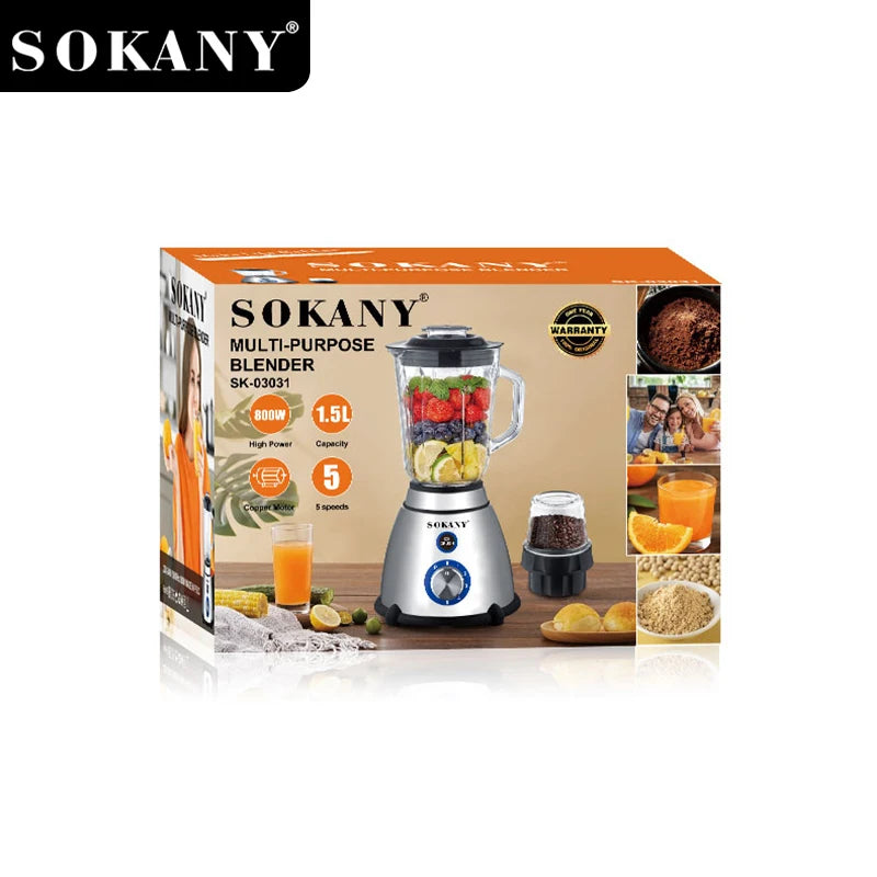 Sokany Blender 800w 1.5 Sk-03048