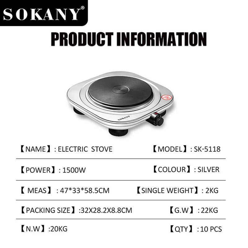 Sokany Smart Electric Stove SK‑5118