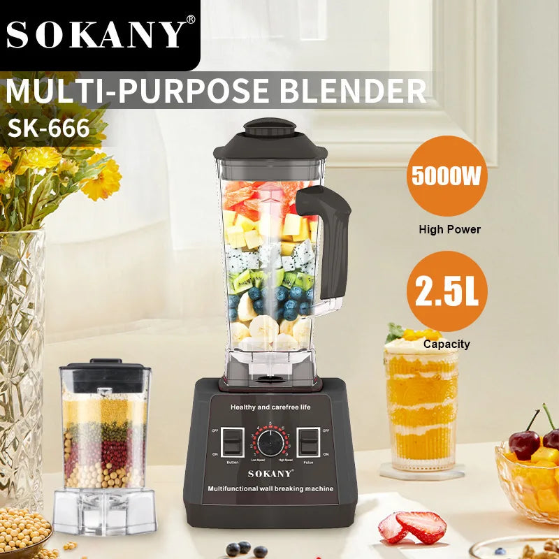 Sokany 2-in-1 Multifunctional Food Processor with 5000W SK-666
