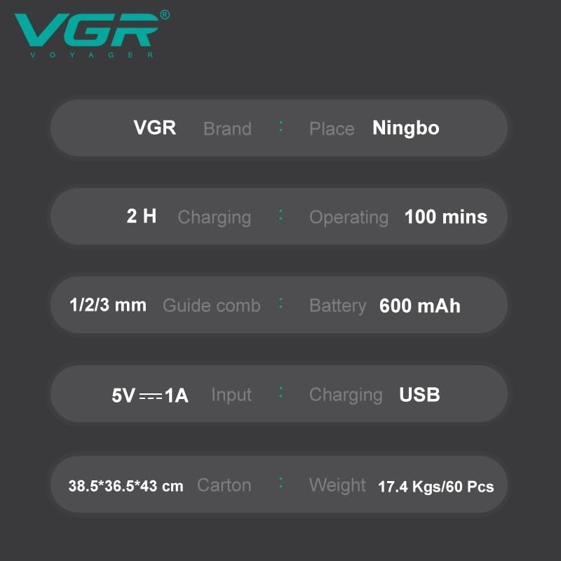 VGR Cordless T‑blade trimmer V‑918