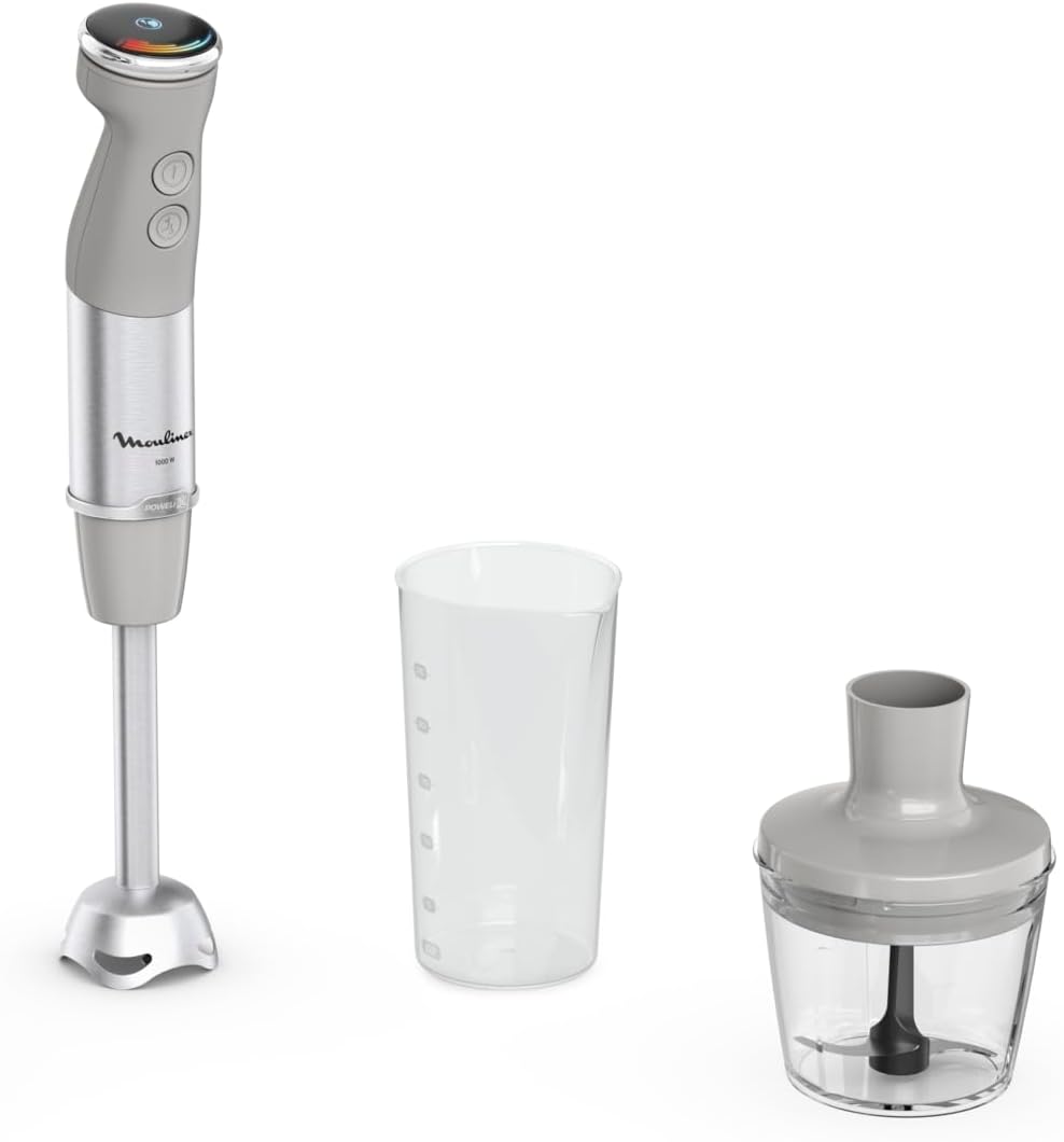 Moulinex Quickchef+, Blender Stand, 1000 W, Quiet, 20 Speed, Turbo Mode, 500 ml Chopper Accessory DD672
