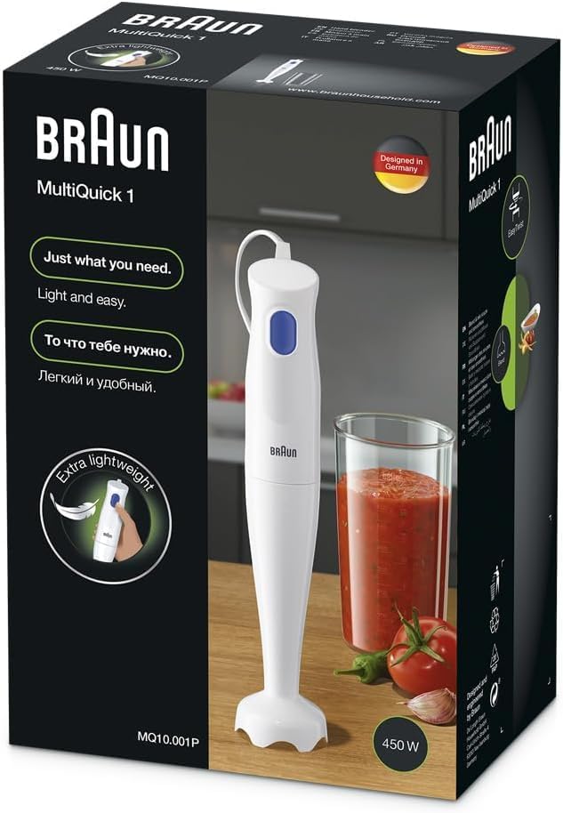 Braun Multiquick 1 White Hand Blender Mq10.001