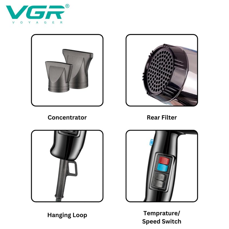 VGR Hair Dryer V-466