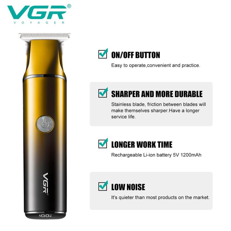 VGR rechargeable hair clipper and beard trimmer V‑986
