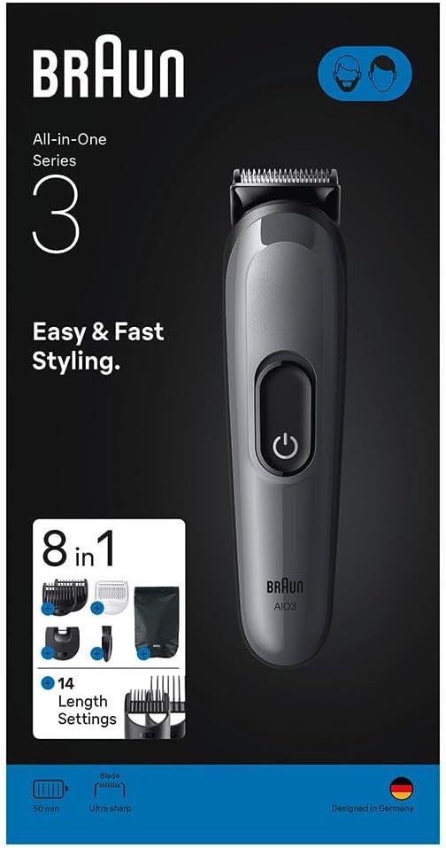 Braun All-in-One Series 3, 8in1 Grooming Kit, AIO3540