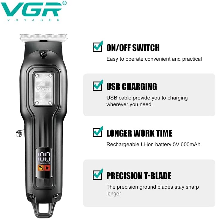 VGR Cordless T‑blade trimmer V‑918