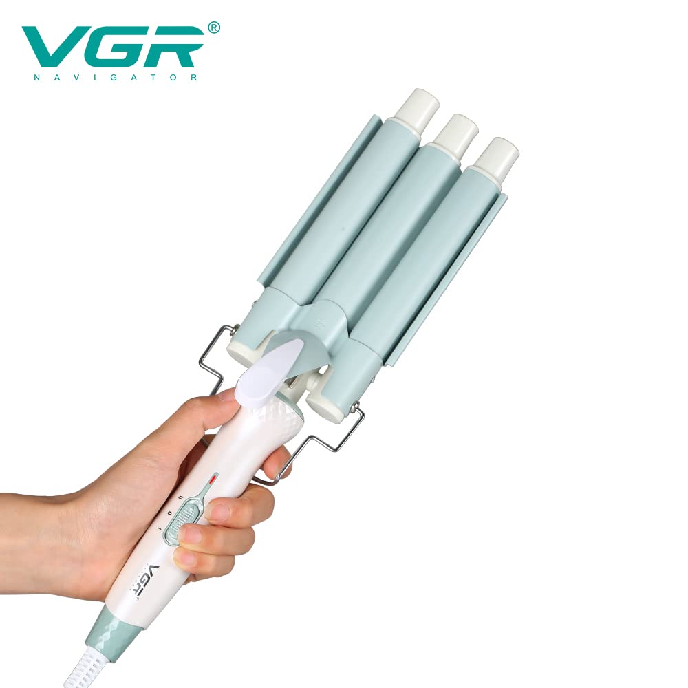 VGR Wavy Hair 3 Barrels Curling Iron V-595
