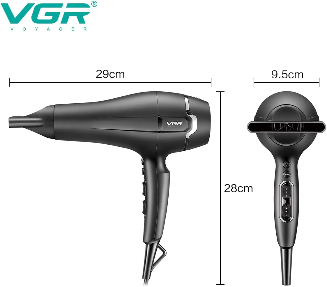 VGR Series Hair Dryer 2000-2400W AC Motor 3 Heat Setting V-450
