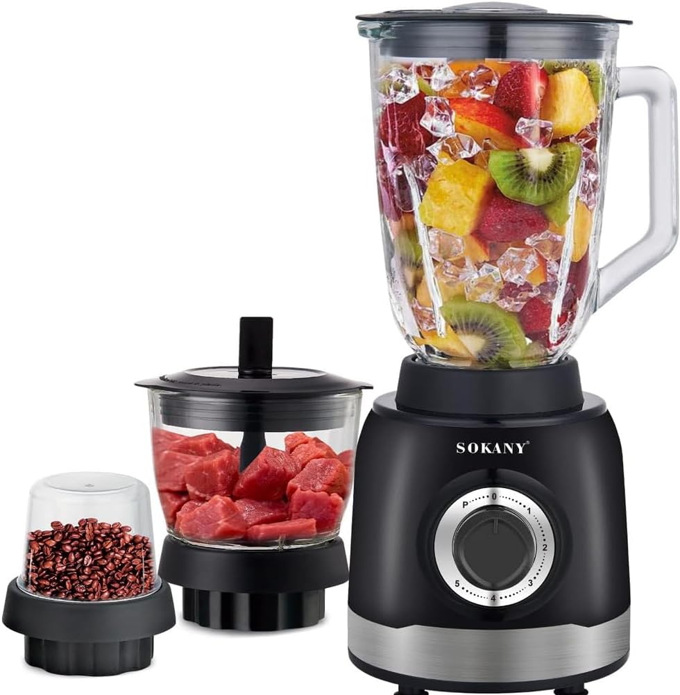 Sokany Multi-Purpose Blender 1000 Watt 5 speeds 1.5 Liter SK-JB-178