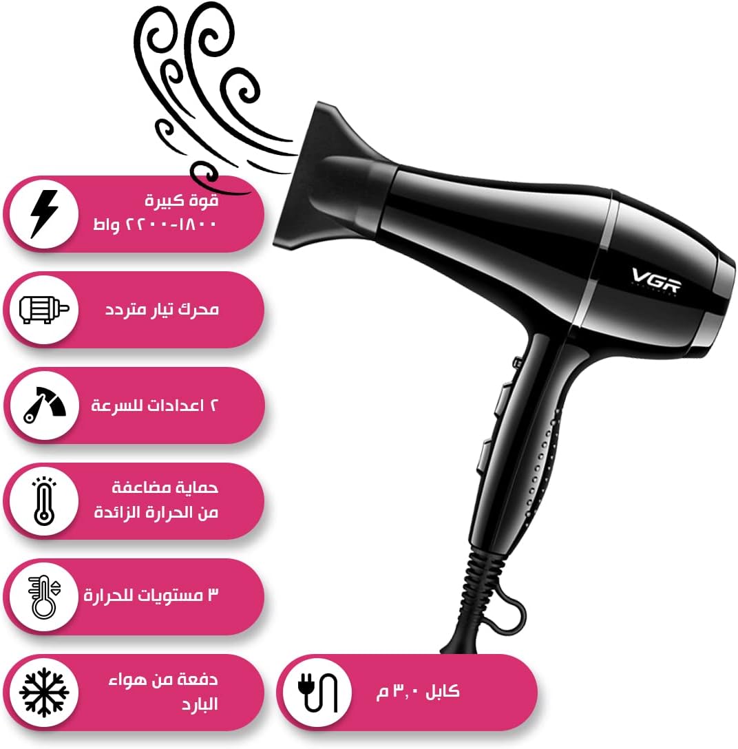 VGR Hair dryer V-414