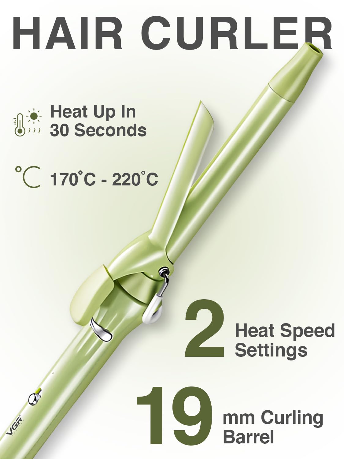 VGR Hair curling iron V-565