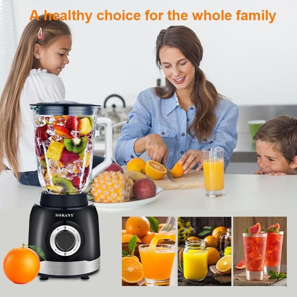 Sokany Multi-Purpose Blender 1000 Watt 5 speeds 1.5 Liter SK-JB-178