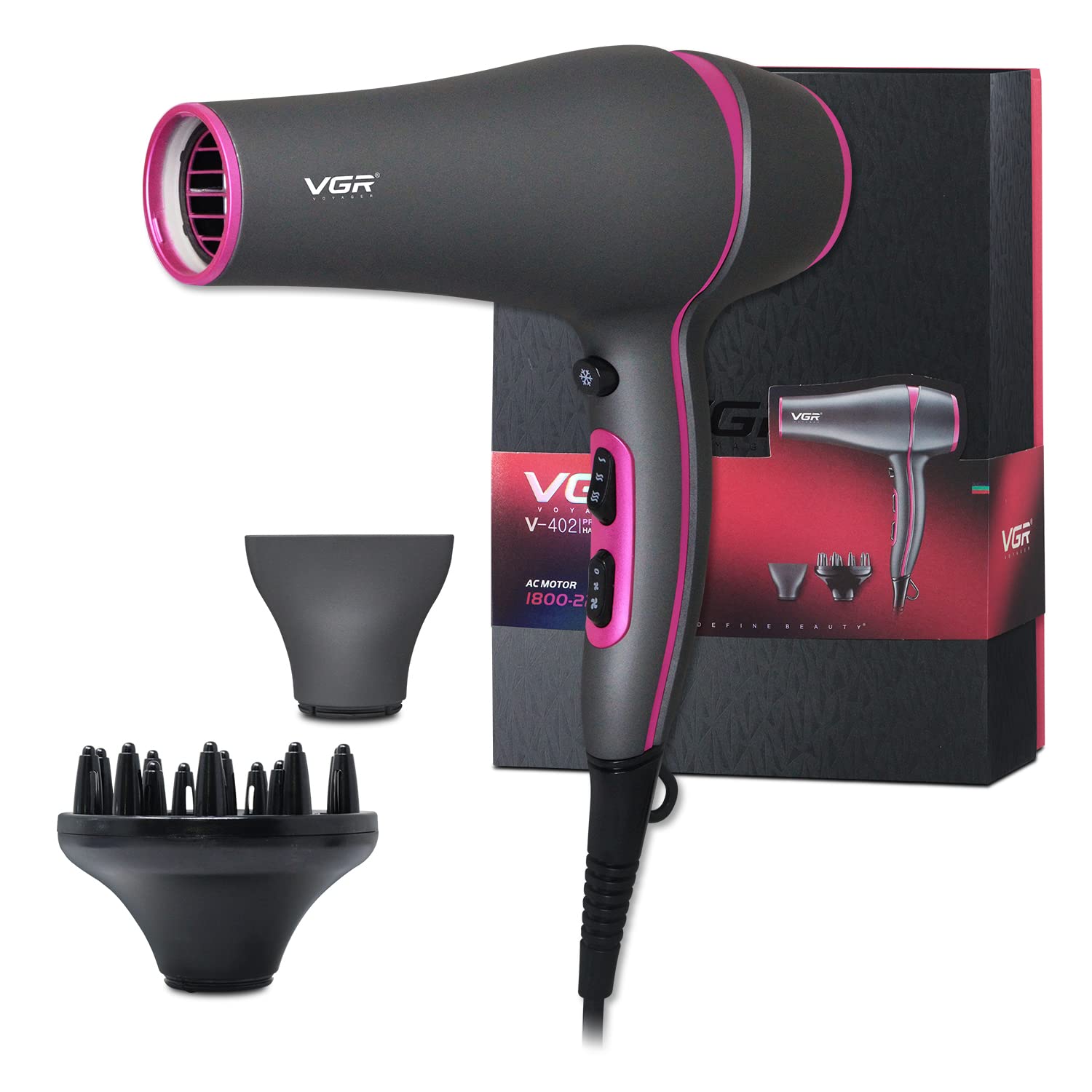 VGR Professional Hair Dryer with AC Motor V-402