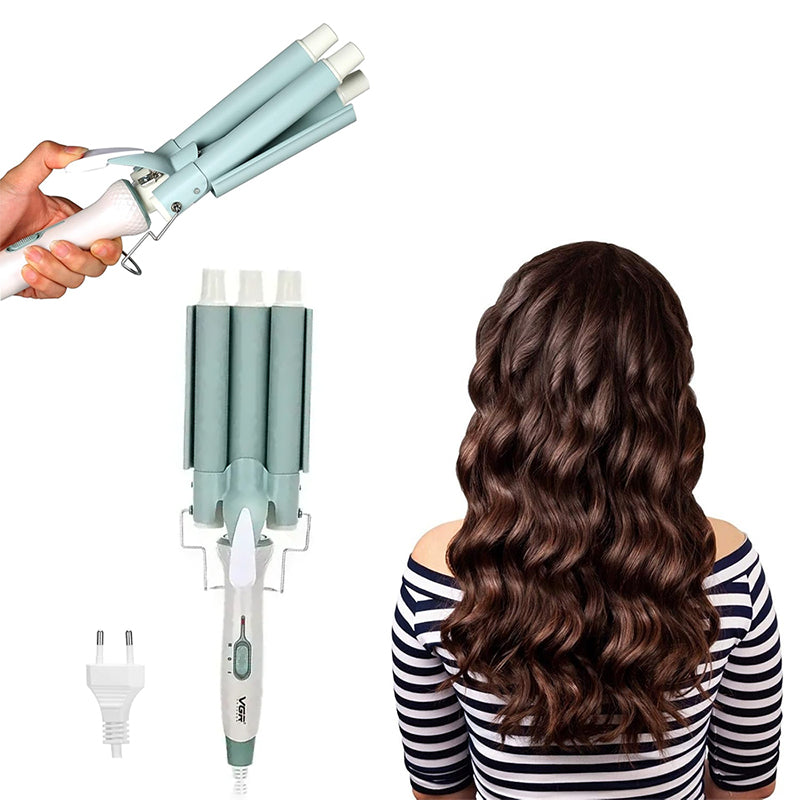 VGR Wavy Hair 3 Barrels Curling Iron V-595