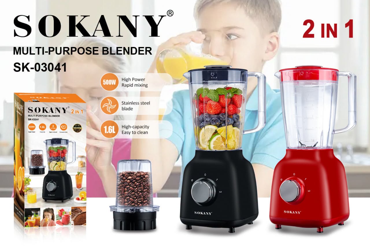 Sokany Blender met Grinder 1.6 Liter SK-03041