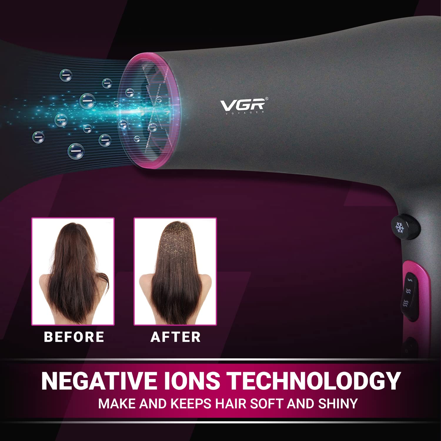VGR Professional Hair Dryer with AC Motor V-402