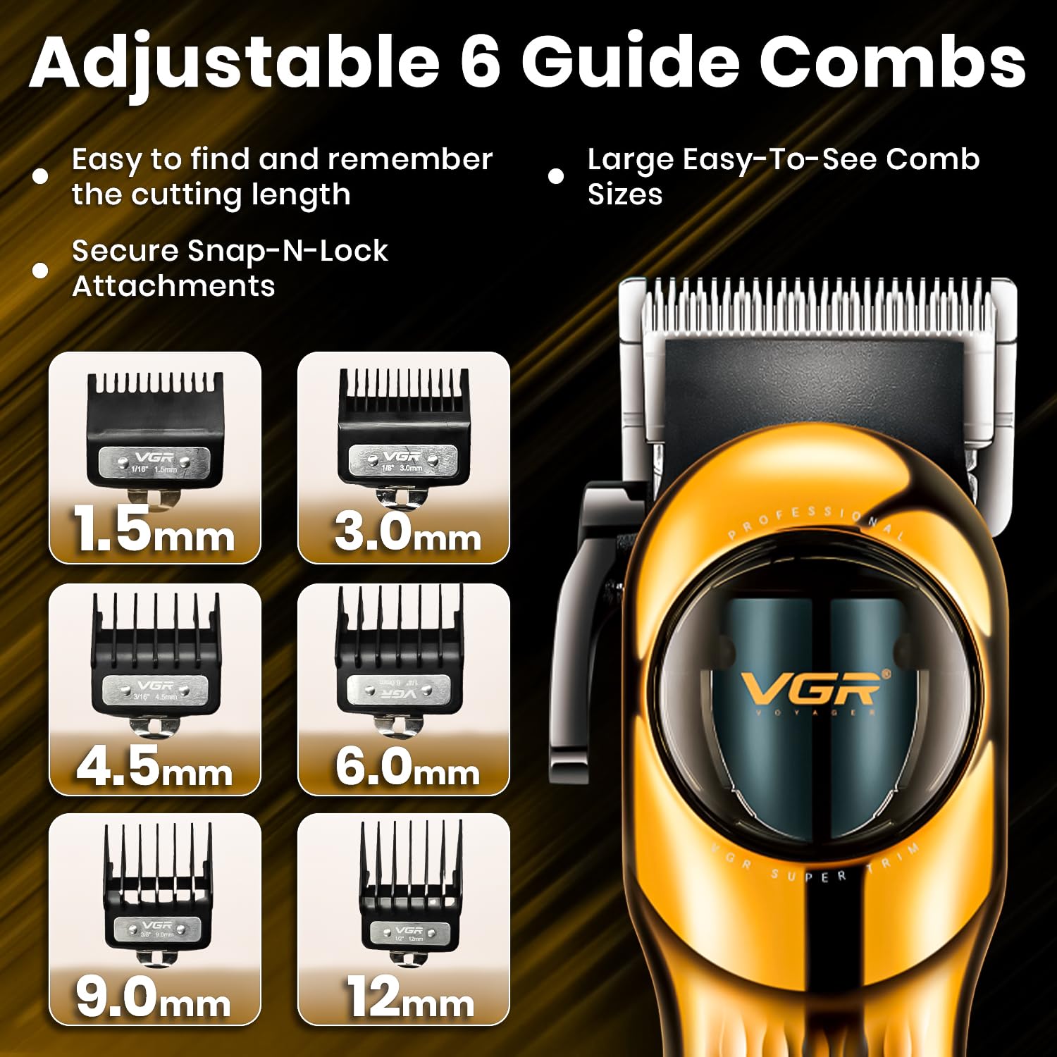 VGR hair cutting machine and beard trimmer V‑166