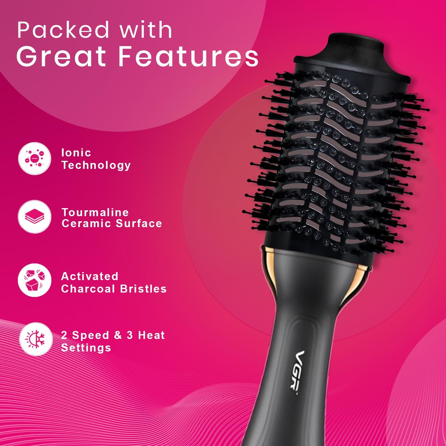 VGR Hot Air Brush Volumizer V-492